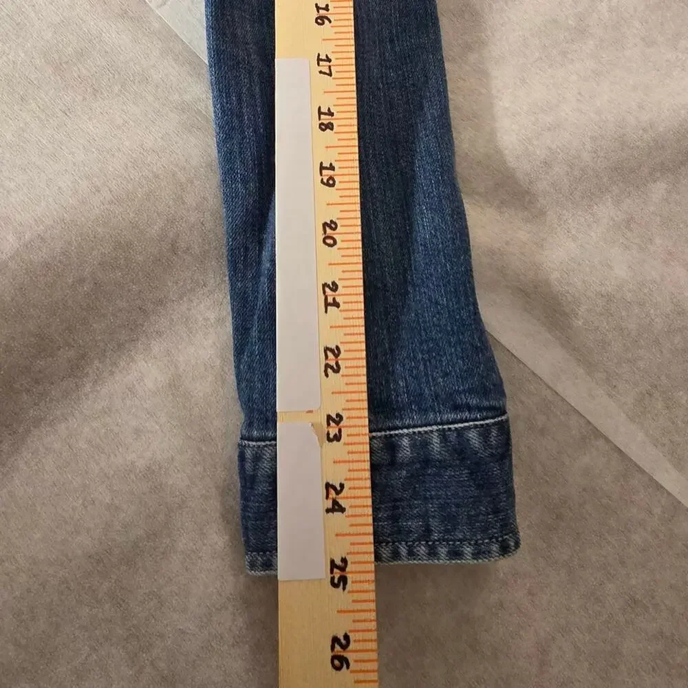 Vtg Y2K Abercrombie Kids Distressed Trucker Style Jean Jacket Size XL